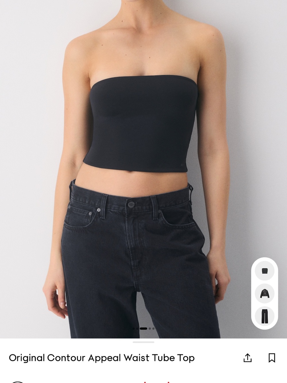 Tna chill Contour Appeal Waist Tube Top - Black